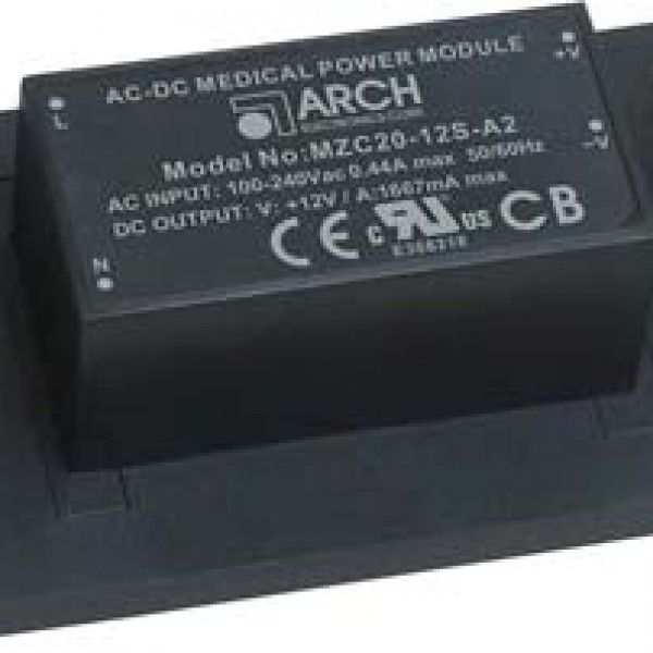 MZC20, Medical AC/DC Module mit Schraubterminal